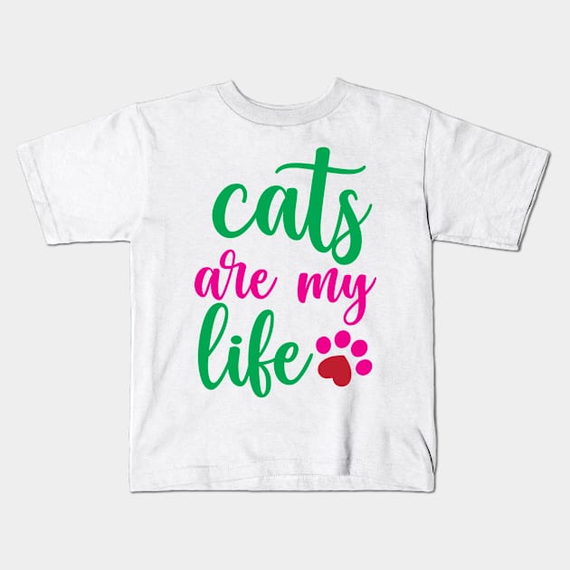 Cats Kids T-Shirt by Design Anbay